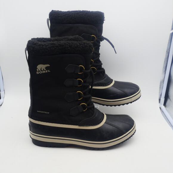 NEW Sorel  Men's 10.5 1964 PAC Nylon WP Winter Snow Boots Caribou Black - Picture 5 of 7